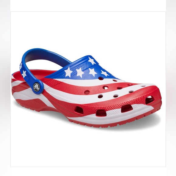 Crocs | American Flag Clogs | Adult Unisex Size: Men 8 Women 10 - Picture 3 of 7